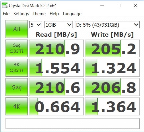 Seagate Barracuda 1TB was CrystalDiskMark